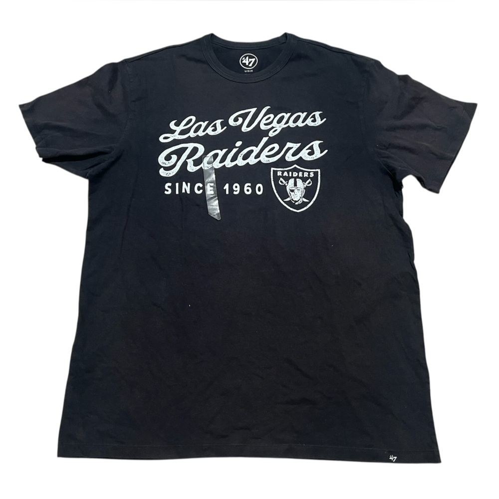 47 Las Vegas Raiders men’s graphic T-Shirt short sleeve NFL football black large